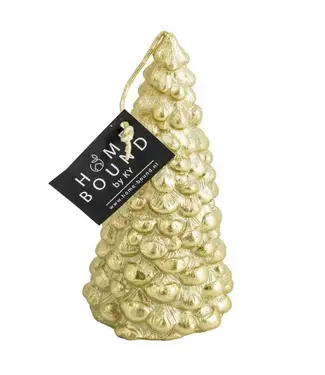 HomeBound OUTLET Kaars kerstboom goud | 6,5x12,7cm