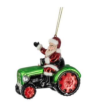 HomeBound OUTLET Kerstbal Kerstman op tractor