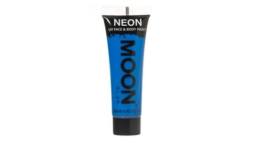 Face & body paint | NEON UV intens blauw | 12ml - Feestdeco