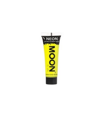 Moon creations Face & body paint | NEON UV intens geel | 12ml