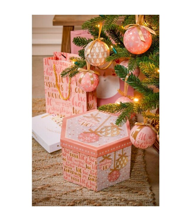 OUTLET Kerstballen Cadeauset - 14 Stuks - Ø8 cm - Onbreekbaar - Perzik, Roze