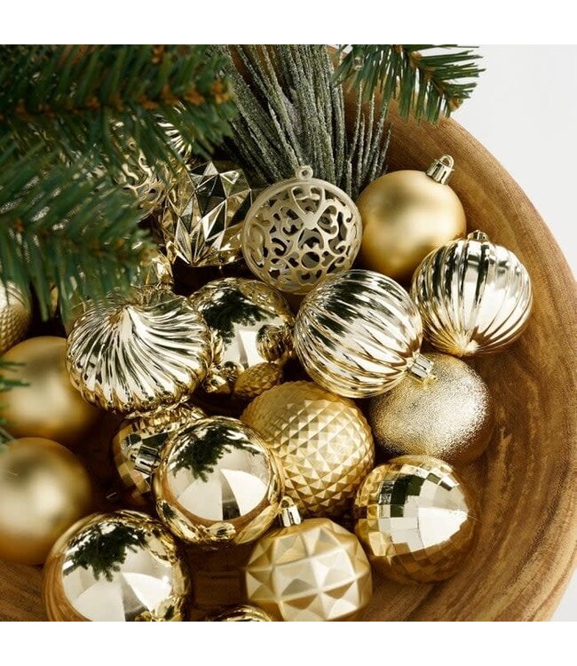 OUTLET Kerstballen Set Champagne - 60 Stuks - Ø7 cm - Onbreekbaar