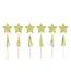 OUTLET Cupcaketoppers sterren | Goud met franjes | 6 stuks
