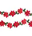 PartyPal OUTLET Kerstslinger | Rode bloemen | 200 cm
