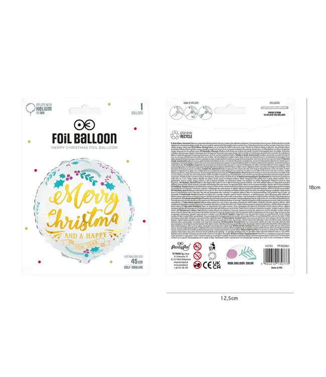 OUTLET Folieballon Merry christmas | 45 cm