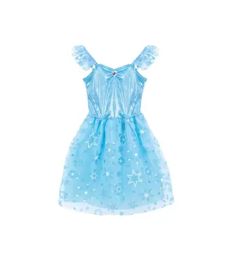 PartyPal Blauwe prinsessenjurk | 110-120 cm