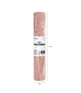 PartyPal Tafelloper | Rose goud | 200 x 28 cm