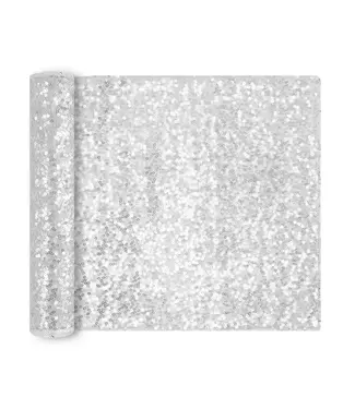 PartyPal Tafelloper | Zilver | 200 x 28 cm