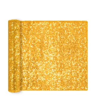 PartyPal Tafelloper Goud glitters | 200 x 28 cm