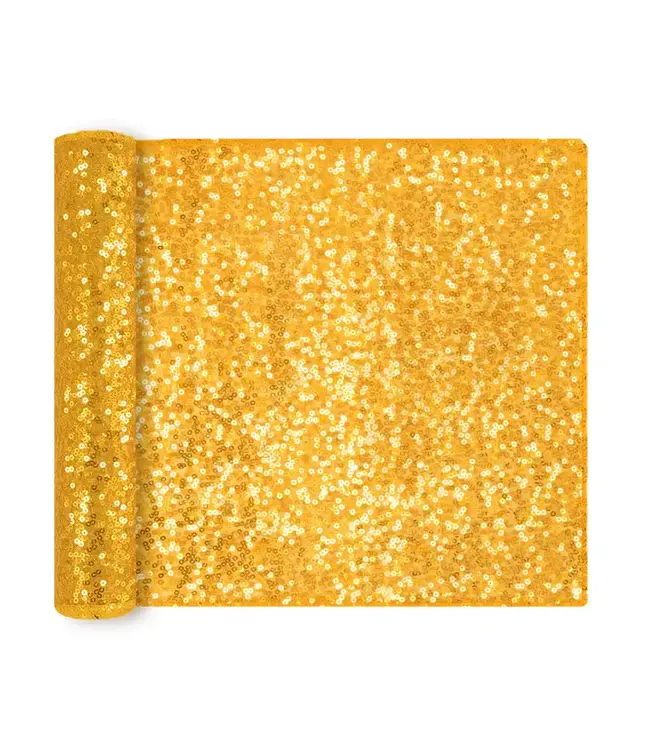 Tafelloper Goud glitters | 200 x 28 cm