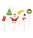 OUTLET Cupcaketoppers | Kerstmix | 6 stuks