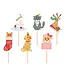 OUTLET Cupcaketoppers | Kerstdieren | 6 stuks