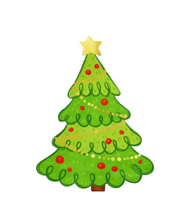 OUTLET Kerstboom servetten | 10 stuks