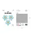 Folieballon bloemen | Blauw | 3 stuks | 45 cm