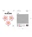 Folieballon bloemen | Roze | 3 stuks | 45 cm