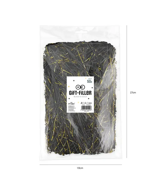 Cadeauvulling | Zwart en goud | 50 gram