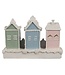 OUTLET Gingerbread house 13x4x10 cm | Wit Kunststof Peperkoekhuisje