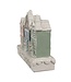 OUTLET Gingerbread house 13x4x10 cm | Wit Kunststof Peperkoekhuisje