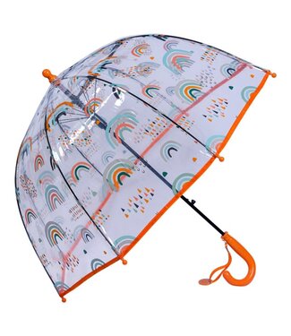 Clayre & Eef OUTLET Kinderparaplu Ø 65x65 cm | Transparant Regenboog
