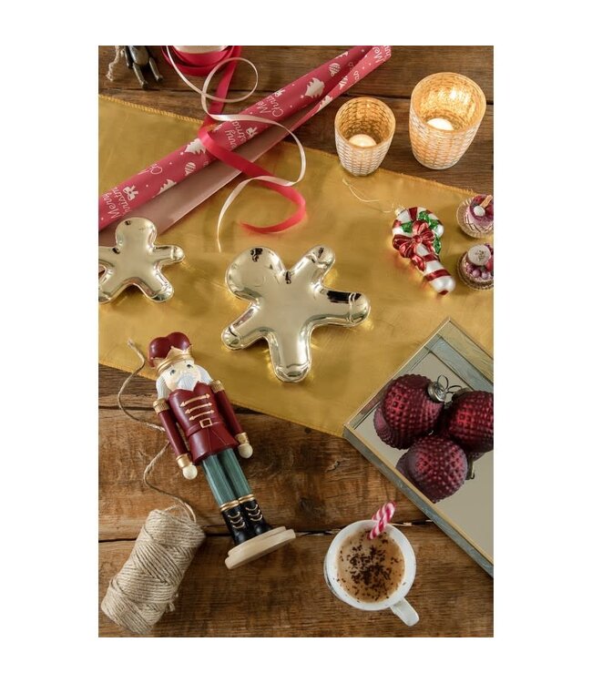 Schaal Poppetje Goud | 13x12 cm | Porselein