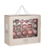 House of Seasons OUTLET Kerstballen Set Rosegoud glas - 42 Stuks - Ø7 cm