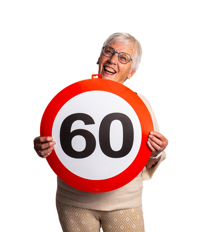 Deurbord XL 60 jaar | 50 cm