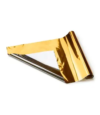 PartyDeco Metallic folie goud/zilver | 0,5 x 50 meter