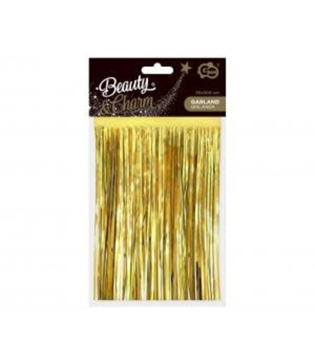 Fringe slinger goud | 30 cm x 3 meter