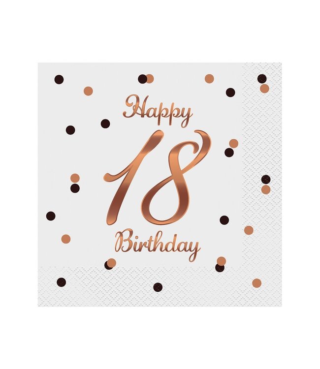 Servetten Happy 18th Birthday | 20 stuks