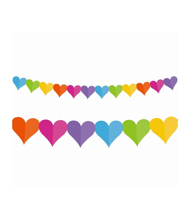Slinger gekleurde harten - 3,6 meter