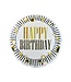 GoDan Folieballon Happy birthday | Goud/Zwart | 45 cm