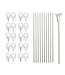 OUTLET Ballonstokjes wit | Eco papier | 10 stuks