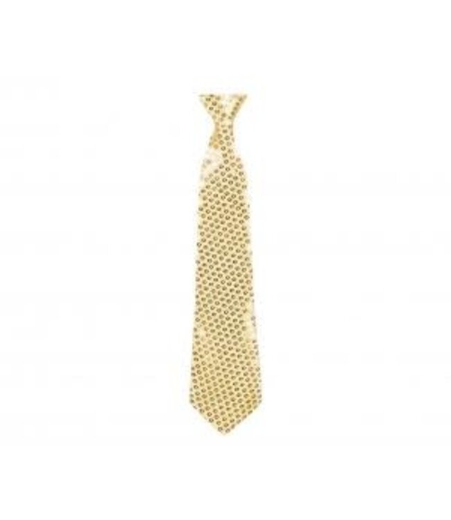 Gouden stropdas | Glitter pailletten