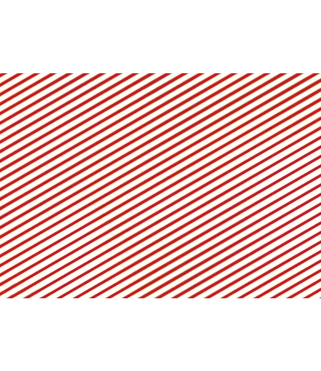 Cadeaupapier streepjes | Rood en wit | 70 x 200 cm