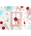 Cadeaupapier streepjes | Rood en wit | 70 x 200 cm