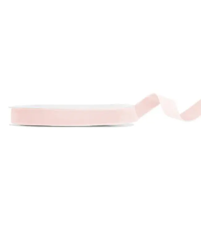 Fluwelen lint licht roze | 15 mm x 10 m