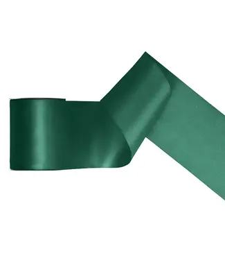 PartyDeco Satijnen lint bottle green | 100 mm x 25 m