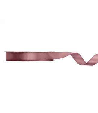 PartyDeco Satijnen lint dark dusty rose | 12 mm x 25 m