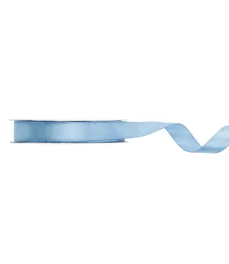 PartyDeco Satijnen lint light misty blue | 12 mm x 25 m
