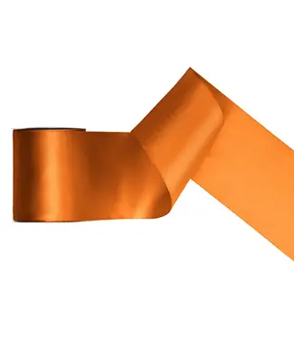PartyDeco Satijnen lint roestbruin | 100 mm x 25 m
