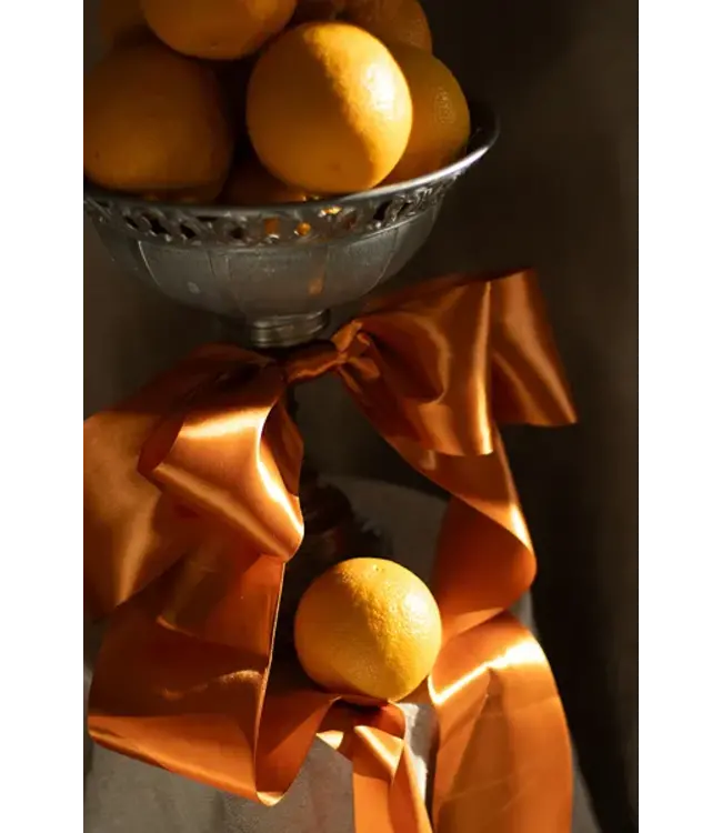 Satijnen lint roestbruin | 100 mm x 25 m