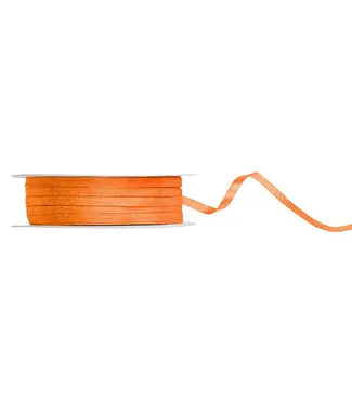 PartyDeco Satijnen lint oranje | 3 mm x 50 m