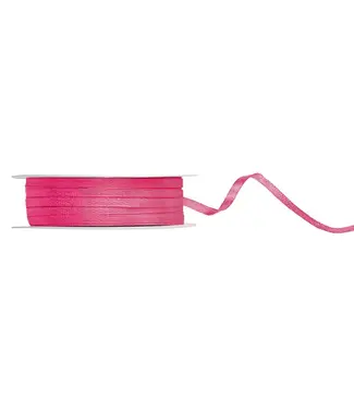 PartyDeco Satijnen lint donker roze | 3 mm x 50 m