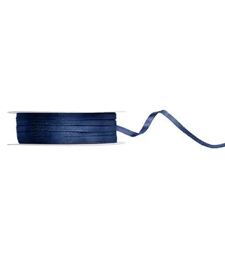 PartyDeco Satijnen lint navy blue | 3 mm x 50 m