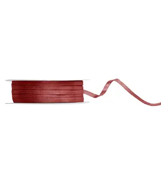 PartyDeco Satijnen lint diep rood | 3mm x 50m
