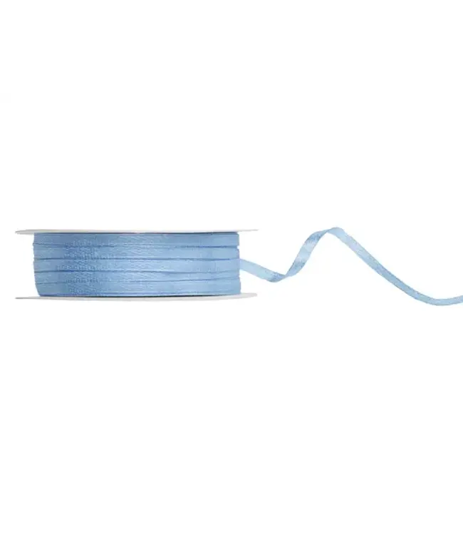 Satijnen lint misty blue | 3mm x 50m