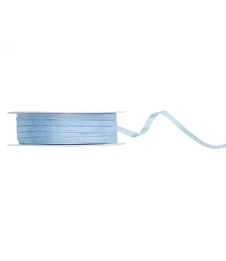 PartyDeco Satijnen lint light misty blue | 3mm x 50m