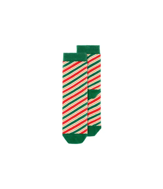 Sokken gestreept rood & groen | Maat 31/34