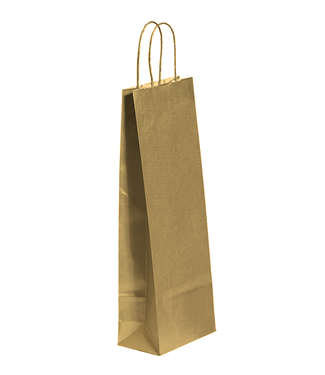 KP Cadeautas goud | Flesverpakking 14+8x39cm
