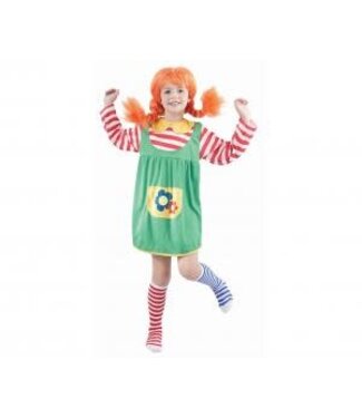 GoDan Verkleedset Pippi Langkous | Maat 110/120 (excl. pruik)